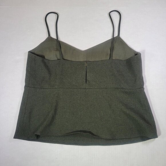 Tibi Womens Olive Green Professional Sleeveless Cropped Camisole Tank Top Size 2 - Picture 6 of 6